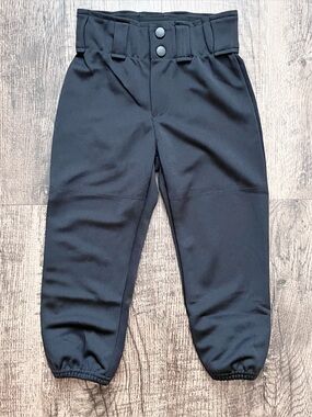 Stella Girls Size XS Black Elastic Cuff Softball Pants